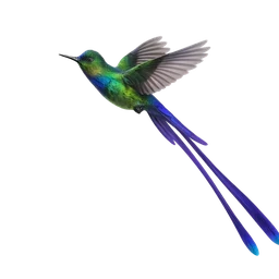 Violet-tailed Sylph, in flight