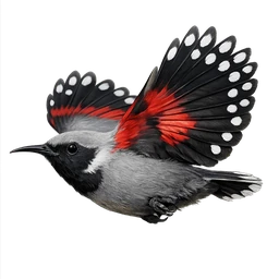 Wallcreeper, in flight