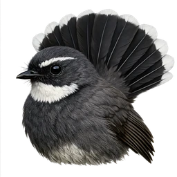 White-throated Fantail, profile