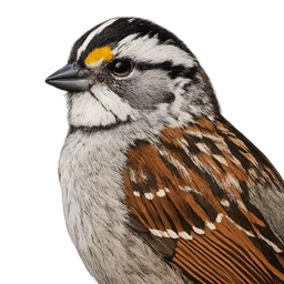 White-throated Sparrow, profile
