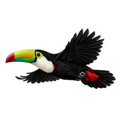White-throated Toucan, in flight