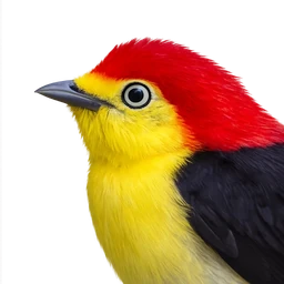 Wire-tailed Manakin, profile
