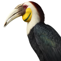 Wreathed Hornbill, profile