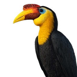 Wrinkled Hornbill, profile