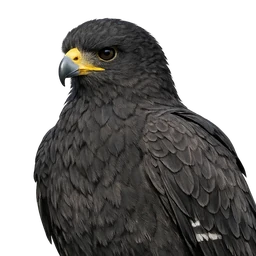 Zone-tailed Hawk, profile