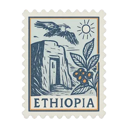 The Ethiopia stamp in Roost
