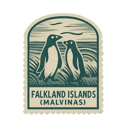The Falkland Islands stamp in Roost