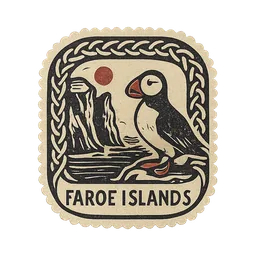 The Faroe Islands stamp in Roost